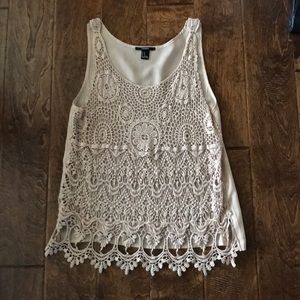 Forever 21 Crochet front tank